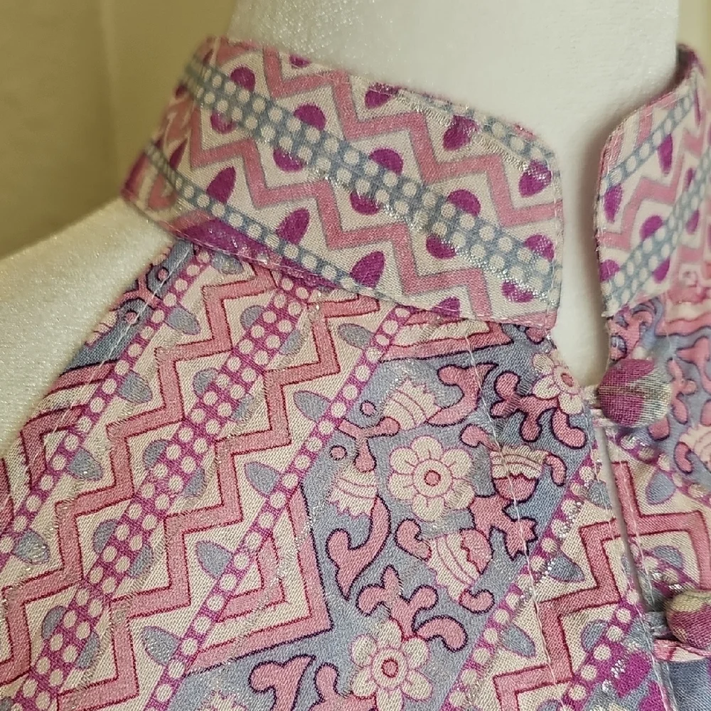 Fox in Gown Floral Halter Pink Purple Maxi Dress One-Size Fits Most - Picture 4 of 11